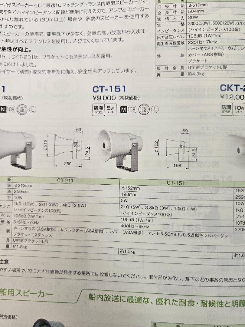 ユニペックス　CT-151スピーカ未使用美品2台 UNI-PEX ( ユニペックス ) CT-151 送料無料 | サウンドハウス