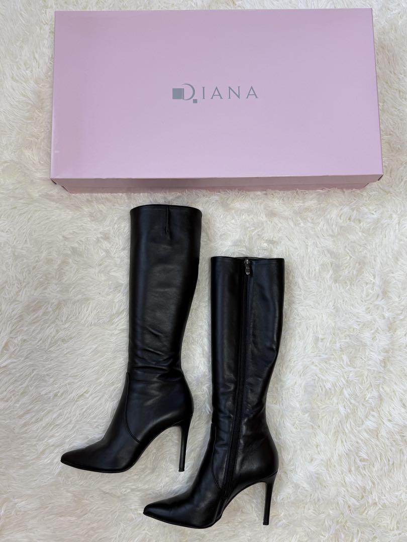 DIANA ブラック ロングブーツ　ヒール Amazon | [ダイアナ] ロングブーツ 日本製 黒 ブラック 23.0cm
