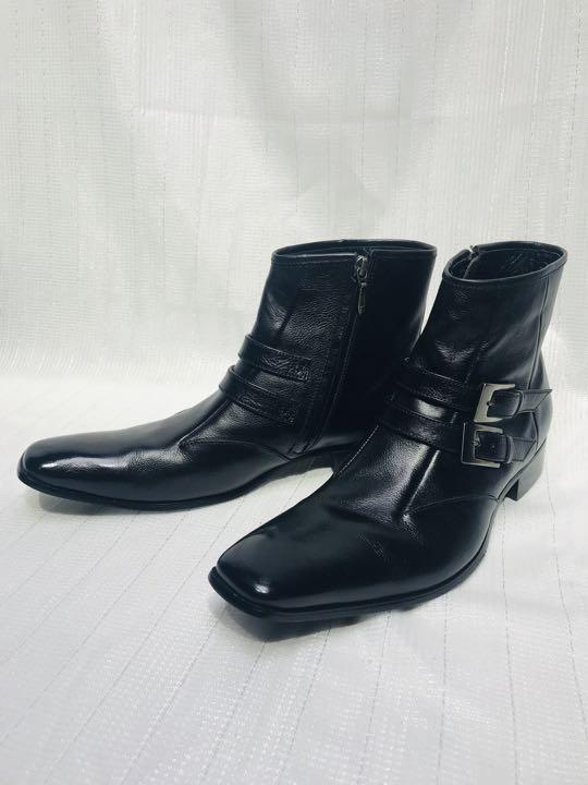 美品 キャサリンハムネットロンドン黒革ブーツ25.5㎝ 美品 キャサリンハムネットロンドン黒革ブーツ25.5㎝
