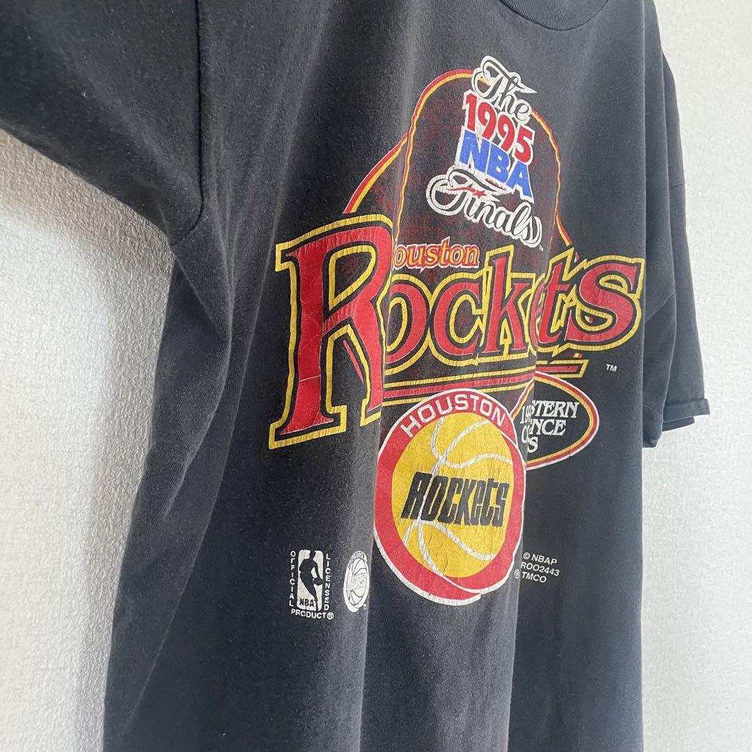 90's NBA RocketsヴィンテージTシャツ ブラック XL 1995年