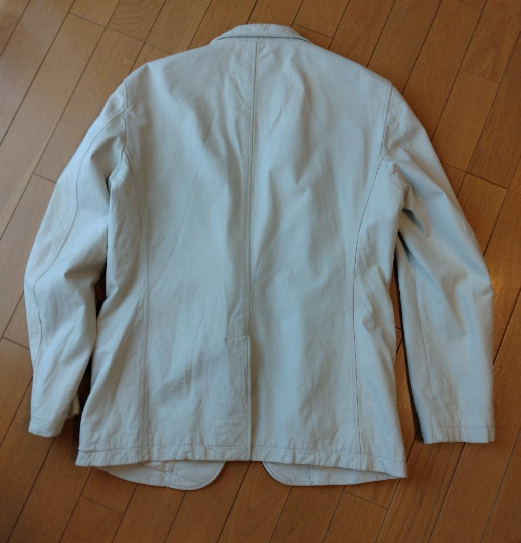 Paul Smith　ホワイトレザージャケット　XL