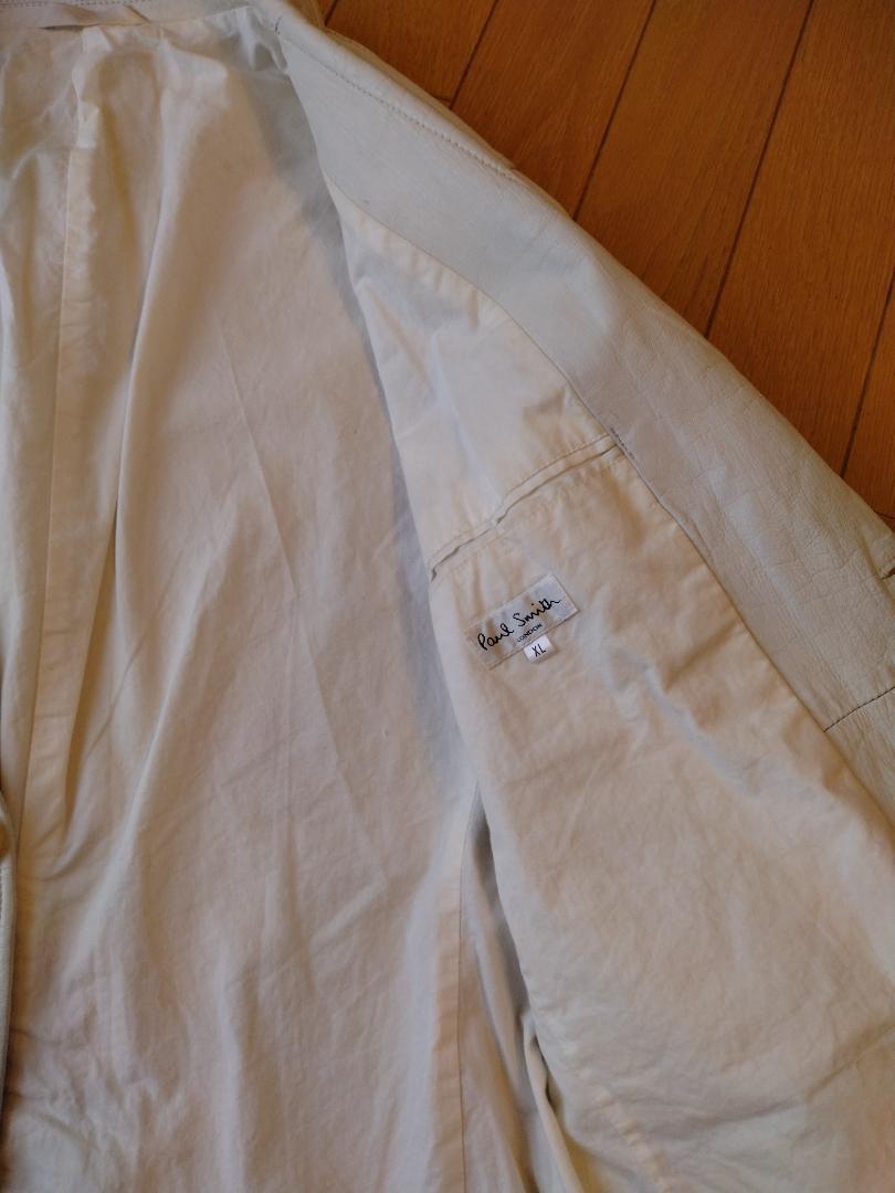 Paul Smith　ホワイトレザージャケット　XL