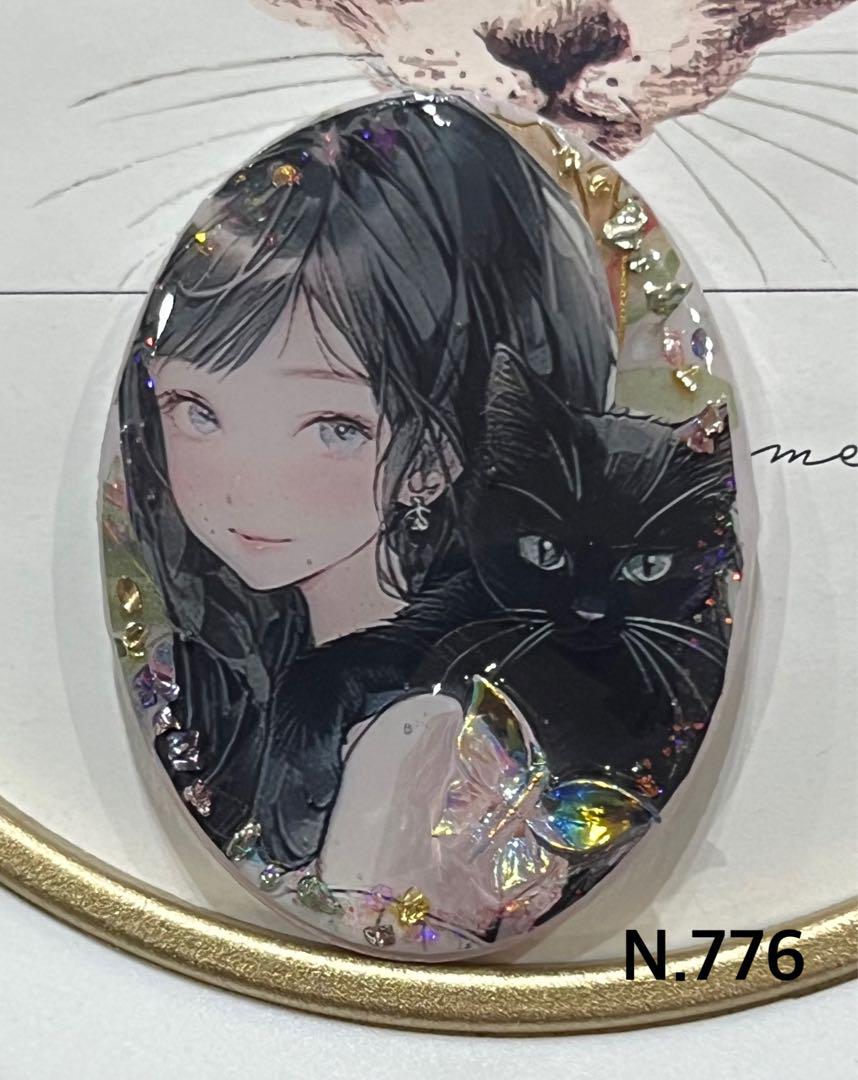 ヘアゴム レジン ポッテリ白猫ちゃん お正月バージョン ヘアゴム レジン ポッテリ白猫ちゃん お正月バージョン