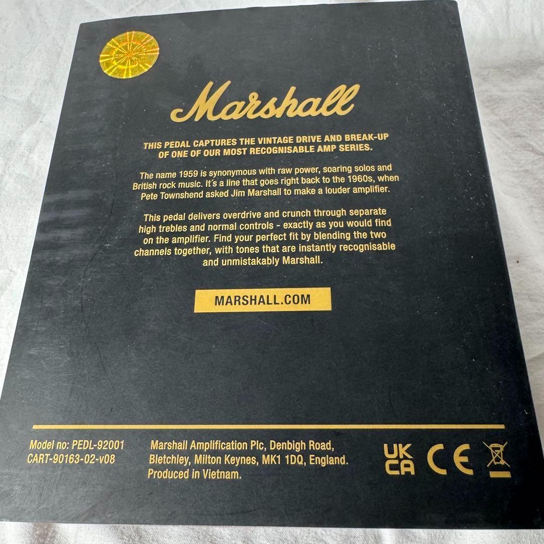 新品　Marshall 1959 Overdrive Pedal