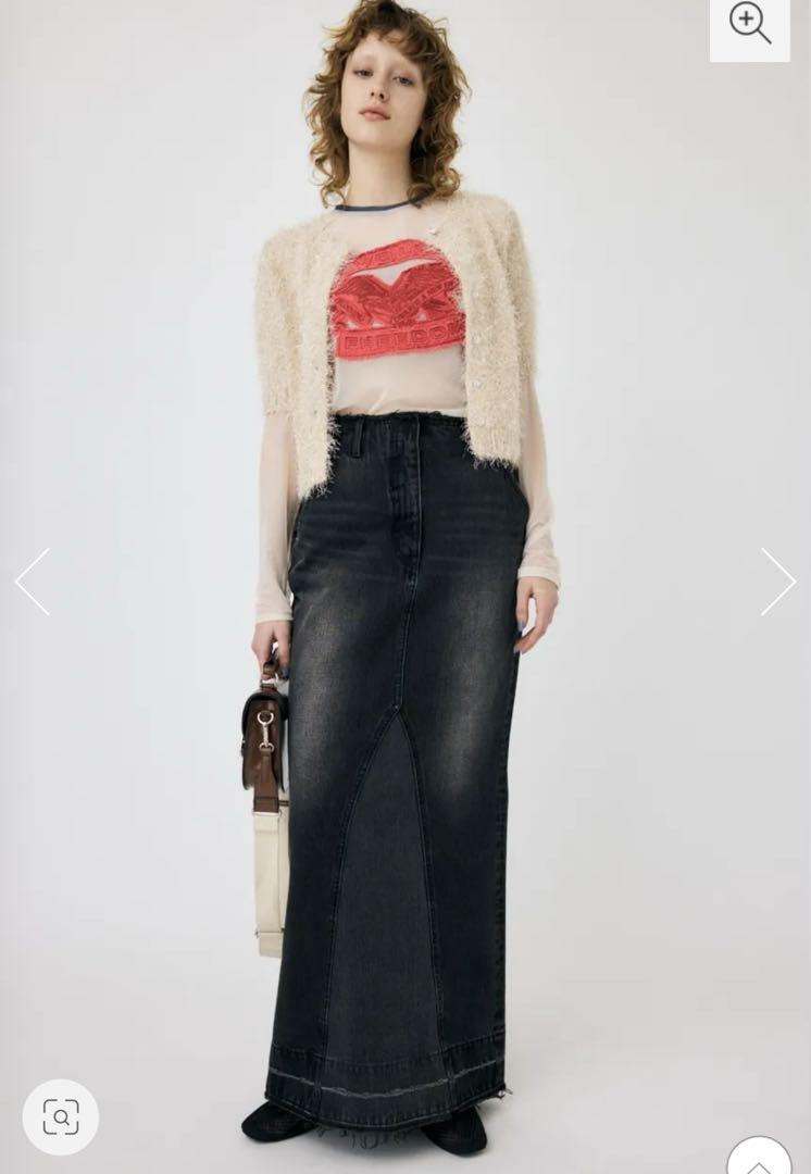 【MOUSSY】SHAGGY GLITTER KNIT カーディガン