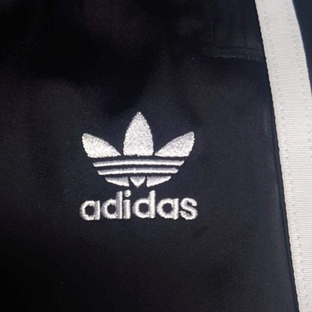 新品★黒3XL★サテンワイドレッグトラックパンツ★男女兼★常田大希★adidas