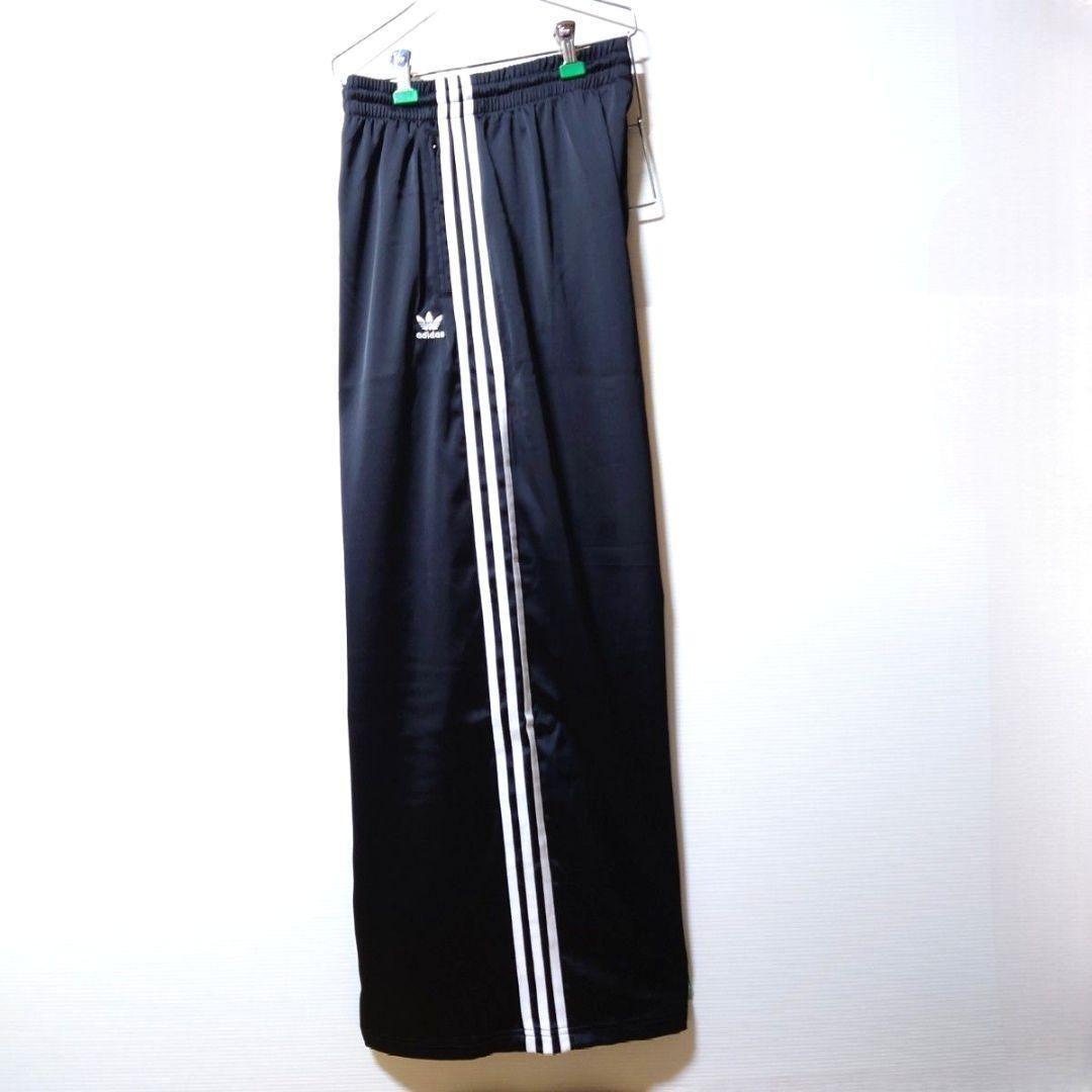 新品★黒3XL★サテンワイドレッグトラックパンツ★男女兼★常田大希★adidas