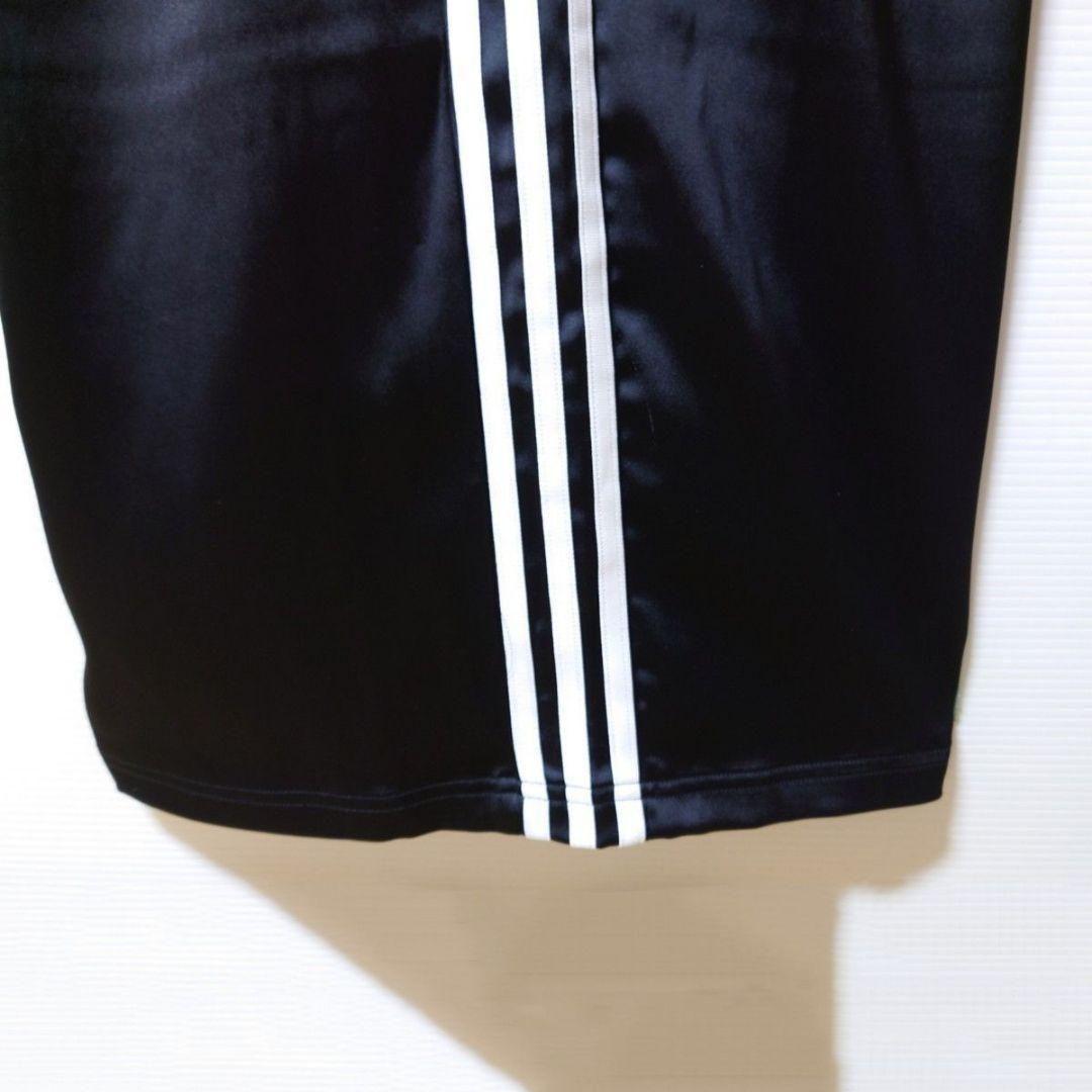 新品★黒3XL★サテンワイドレッグトラックパンツ★男女兼★常田大希★adidas