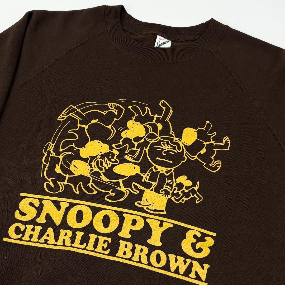 PEANUTS × SPORTS WEAR★スウェット★ルーシー（黒/M） PEANUTS スウェットパンツ ジャージ スヌーピー 総柄 裏起毛