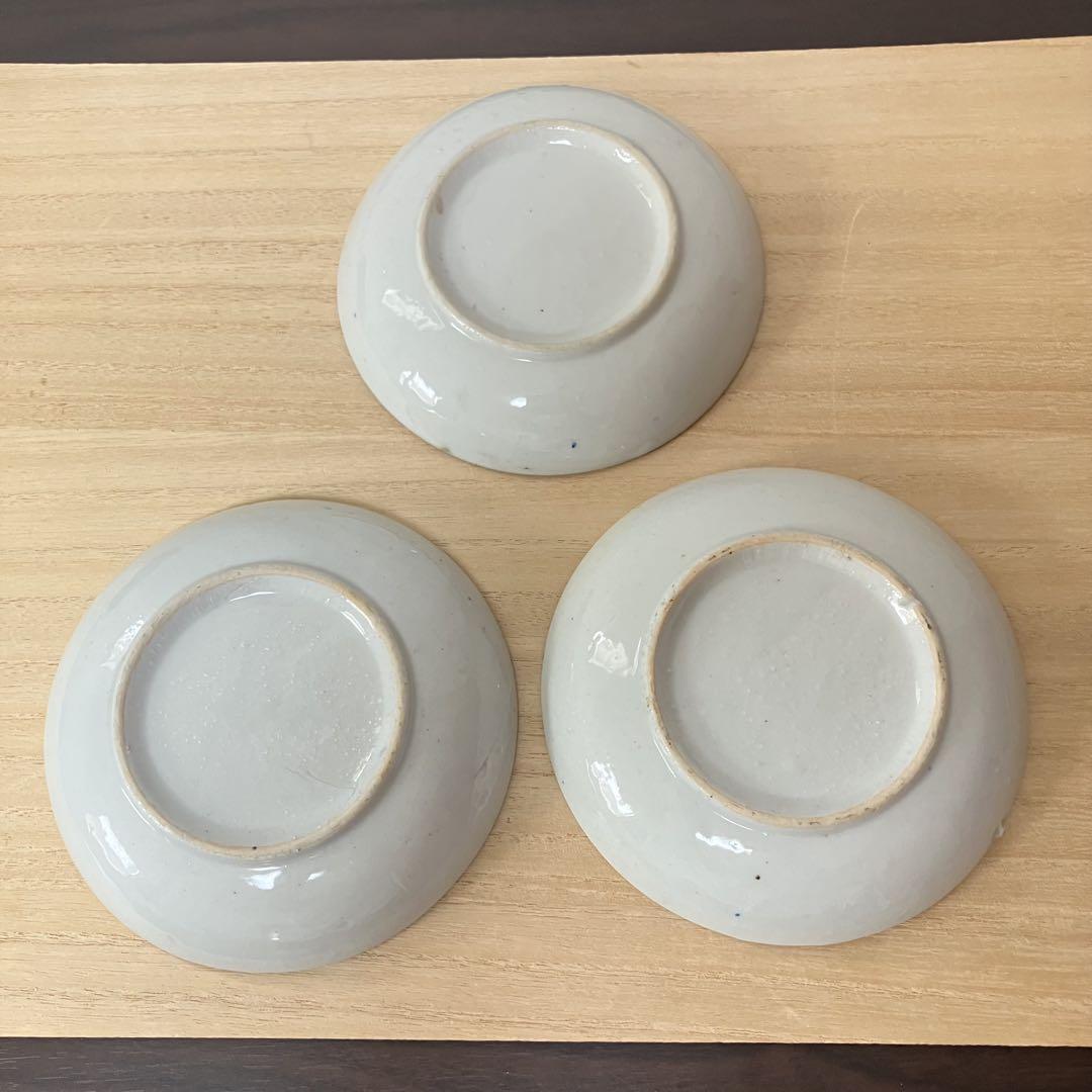 【希少】アンティーク 印判皿 明治時代 【７枚セット】藍色【美品】