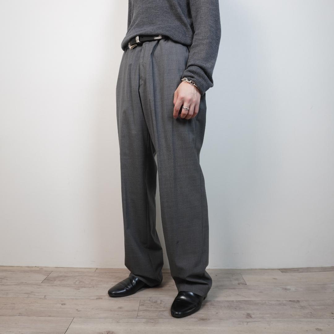 HUGO BOSS ノータックスラックスパンツ ルーズ グレー/HW446