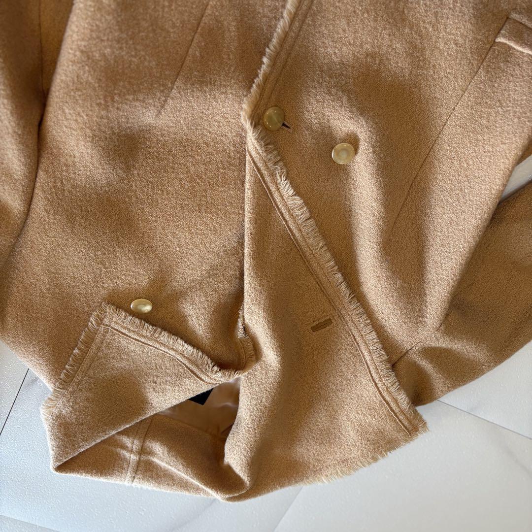 LANVIN COLLECTION 38 ダブルショートコート　キャメル LANVIN COLLECTION 38 ダブルショートコート キャメル - メルカリ