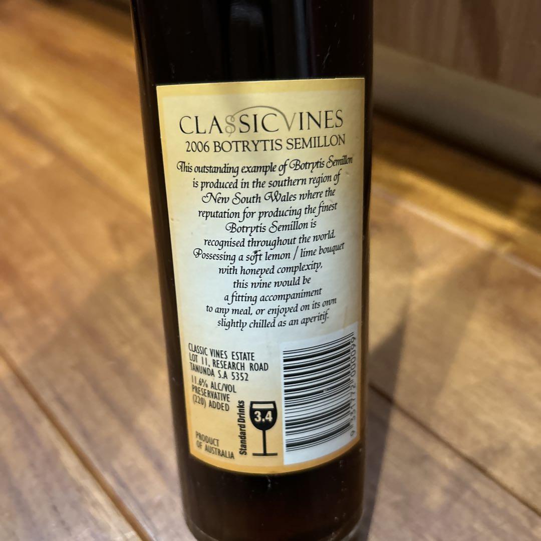 ワイン Classic Vines 2006 Botrytis Semillon 375