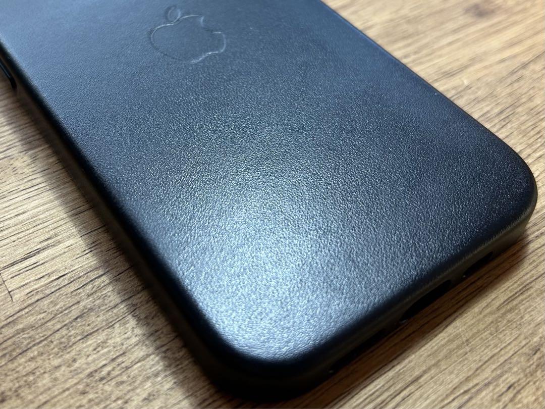 【美品】iPhone14 レザーケース/ミッドナイト【純正】