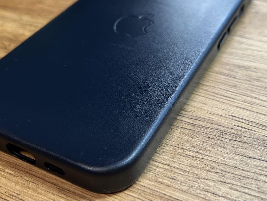 【美品】iPhone14 レザーケース/ミッドナイト【純正】
