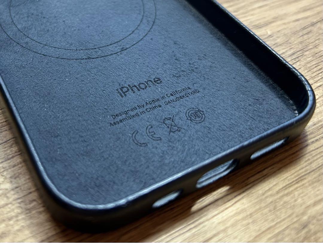 【美品】iPhone14 レザーケース/ミッドナイト【純正】
