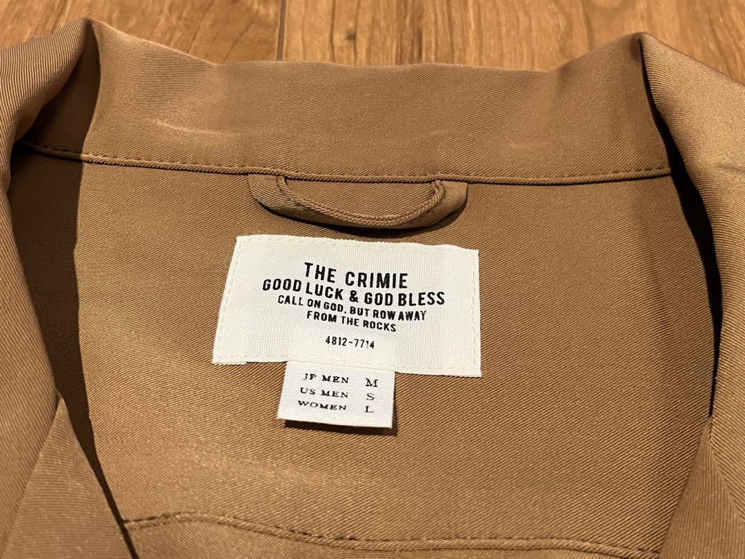 THE CRIMIE キャメル レーヨン半袖 シャツ M ドレープ高級感 男女兼