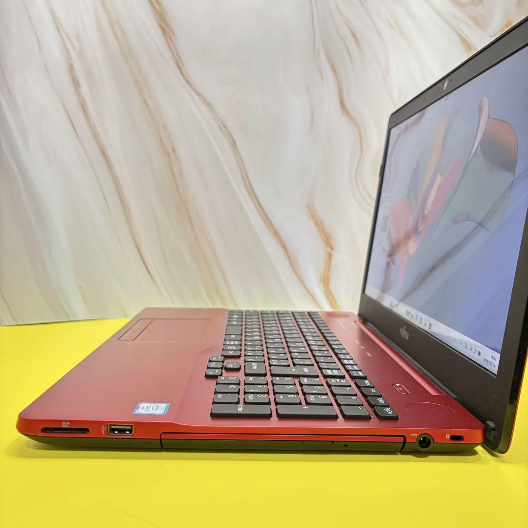 【Office2021付】富士通★Win11ノートPC★爆速SSD★美品◎