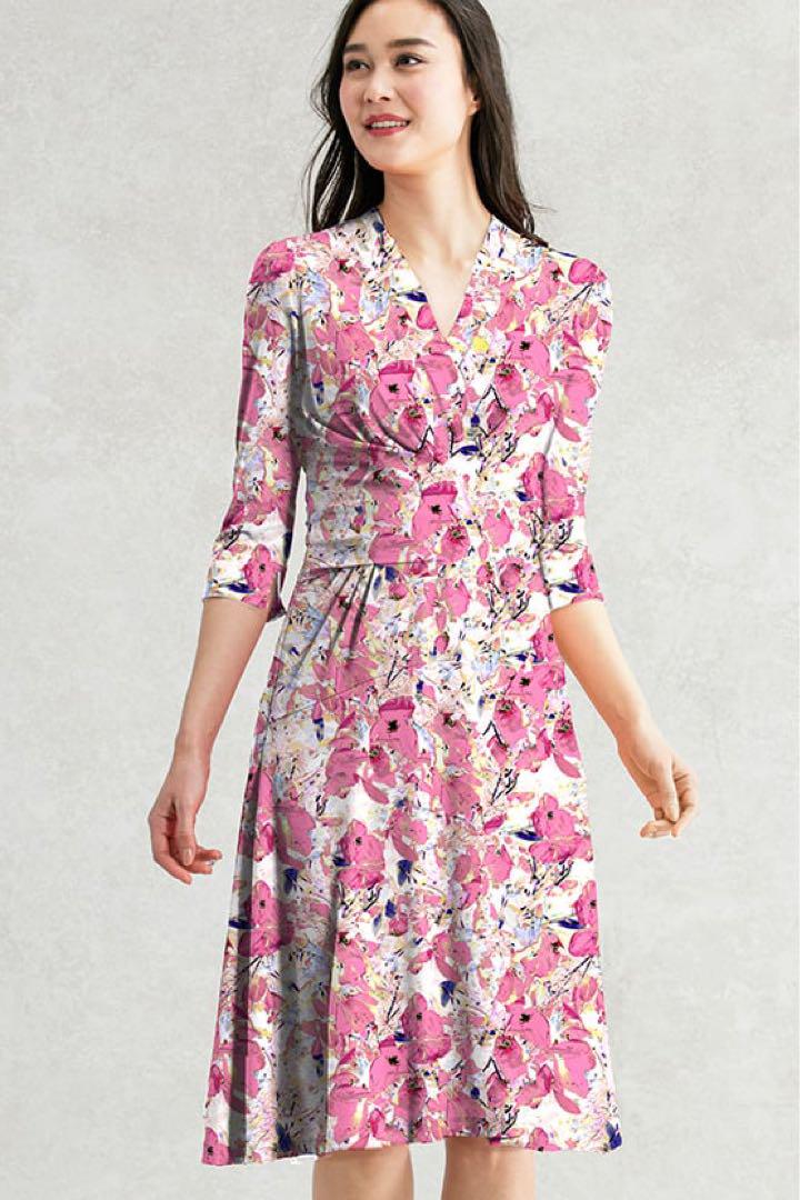 ★最終価格★kay me ピンクコメット　カシュクールワンピース9号