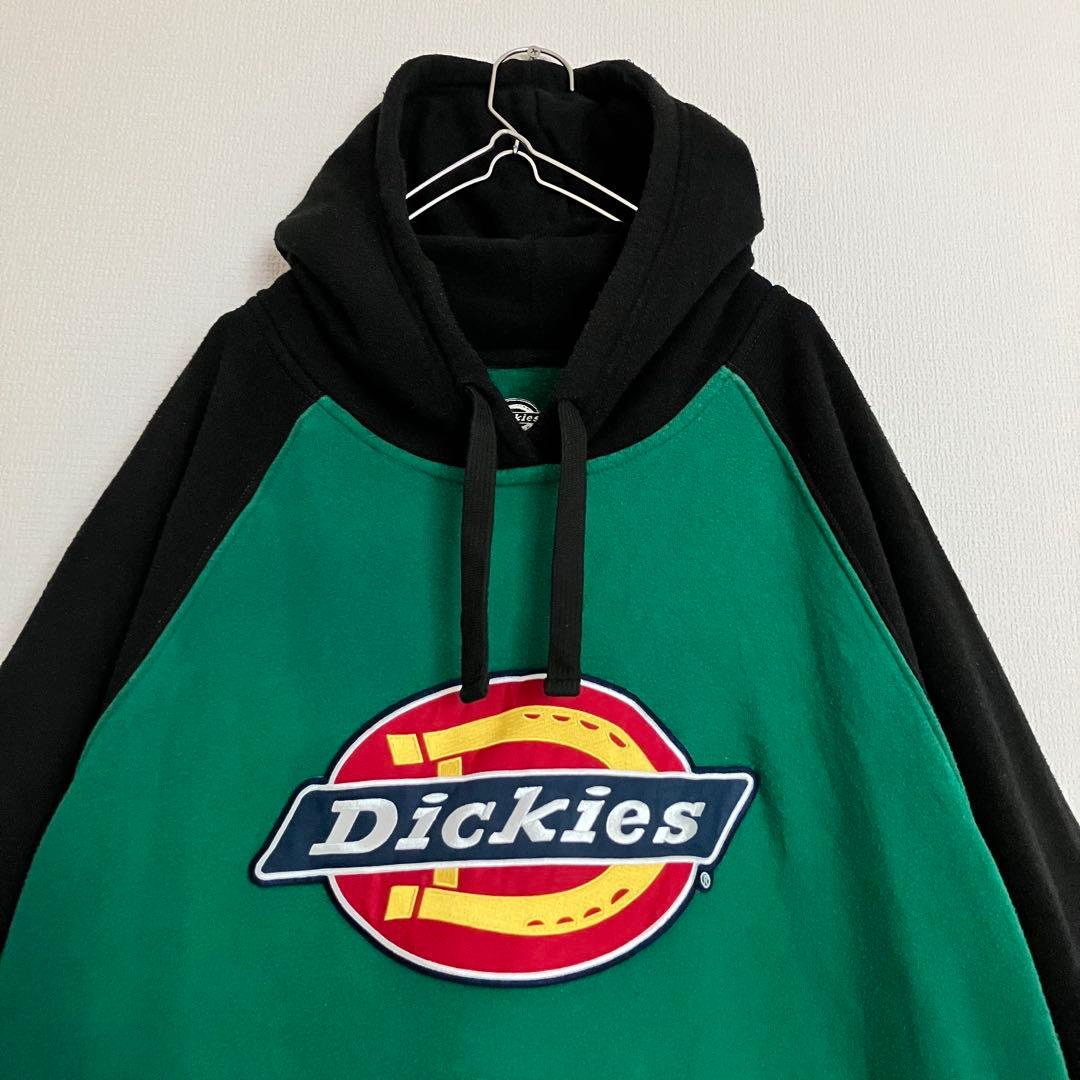 ディッキーズ 刺繍 Dickies ビッグロゴ ラグラン パーカー フーディー