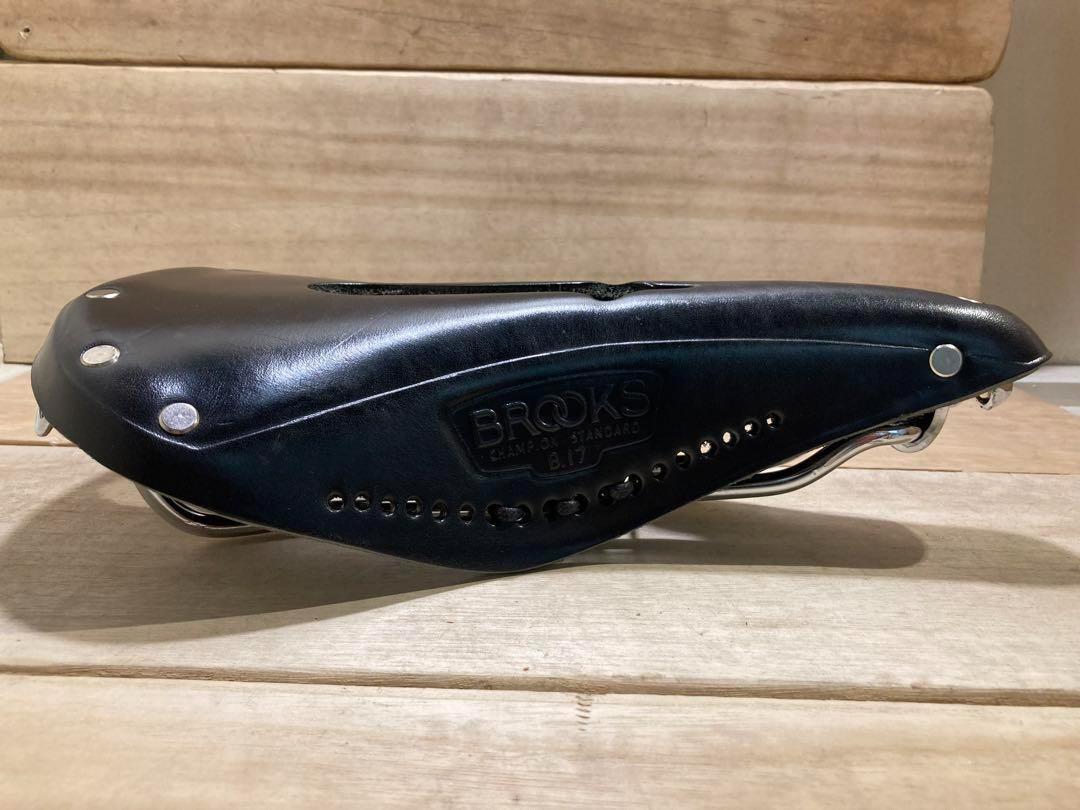 最高の Black B17 BROOKS Carved 未使用 レザーサドル パーツ