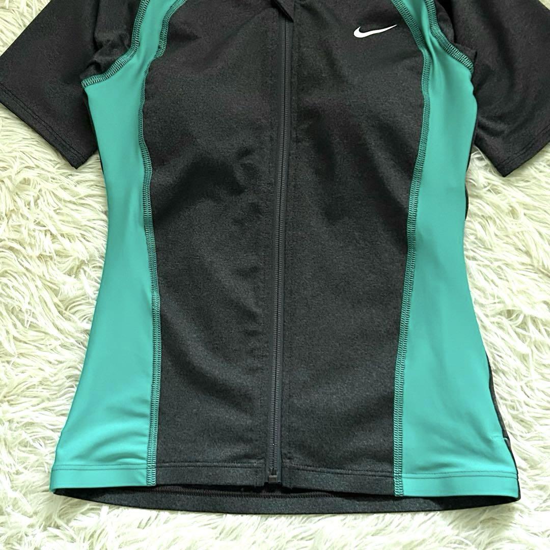 [美品]おまけ付き✨NIKEナイキ　スポーツ水着　半袖　上下セット　Lサイズ