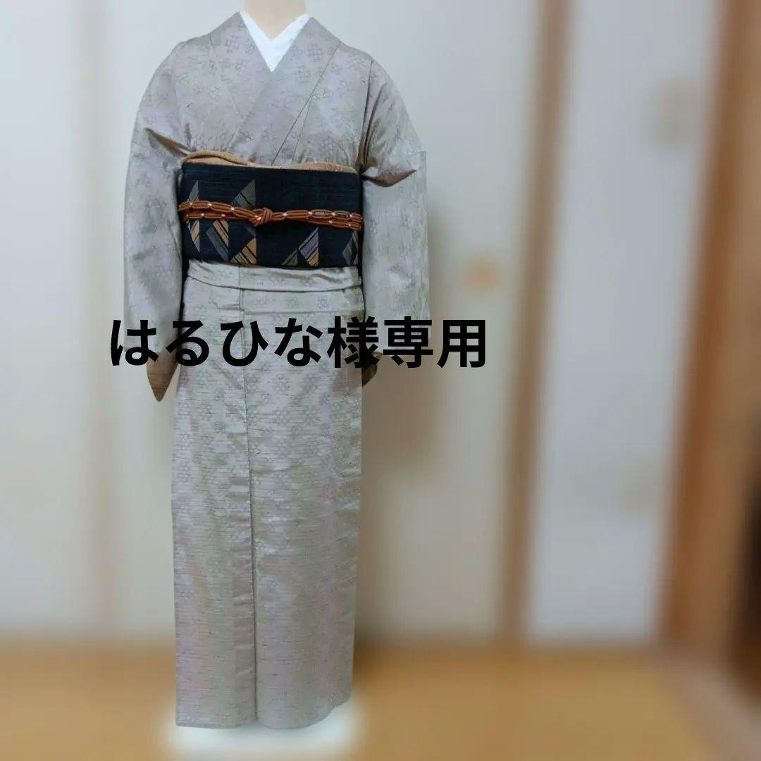 薄いベージュ地 単衣 着物