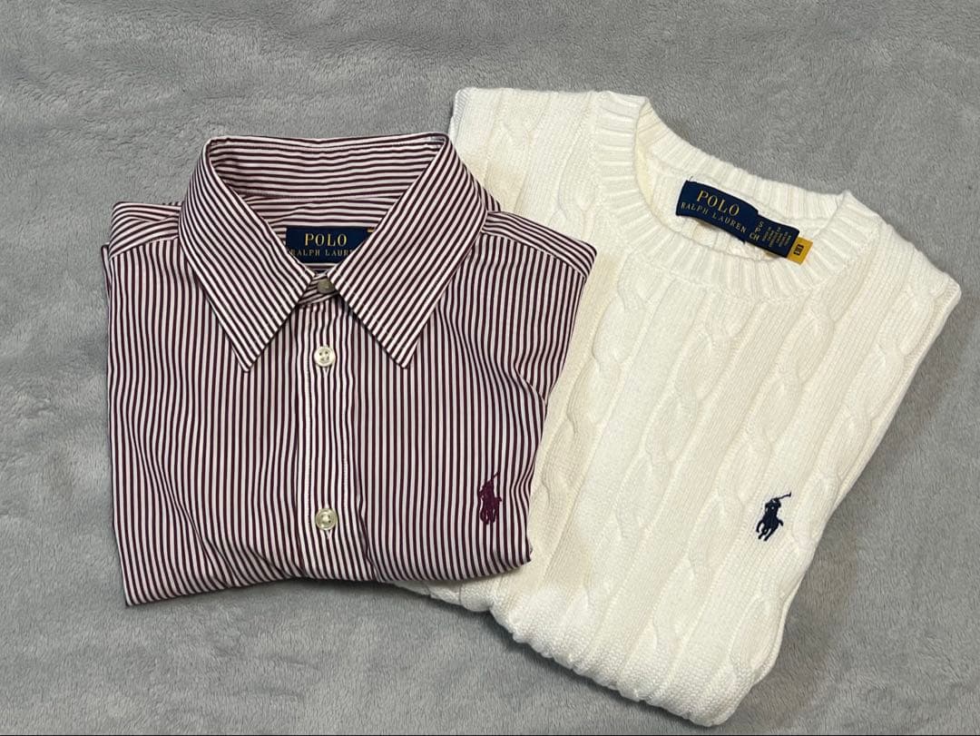 ポロラルフローレン　半袖ニット+シャツ