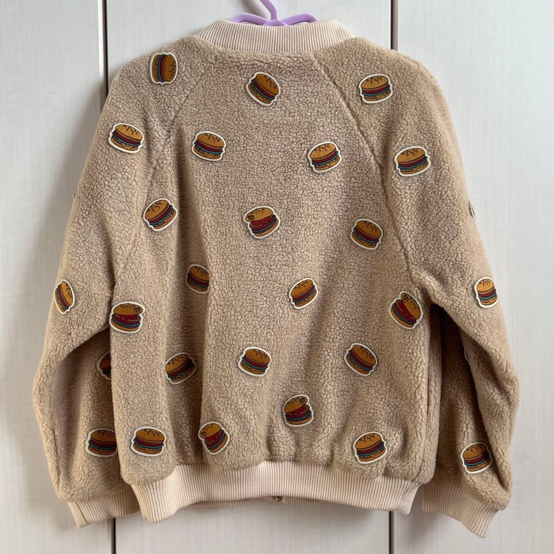 【未使用】 CandyStripper ハンバーガー ワッペン ボア アウター 【未使用】 CandyStripper ハンバーガー ワッペン ボア アウター