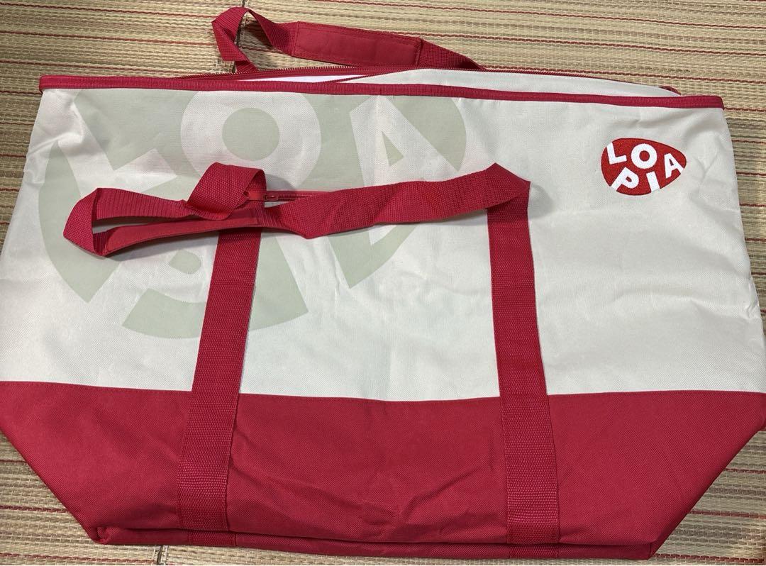 LOA トートバッグ 赤と白 大きい 防水加工