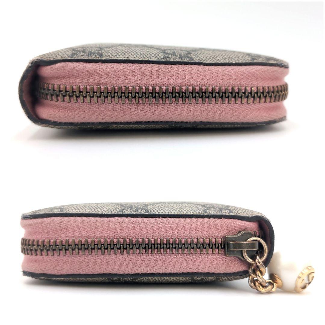 GUCCI　ラウンドファスナー　GGスプリーム　ピオニー　長財布　ベージュ　希少