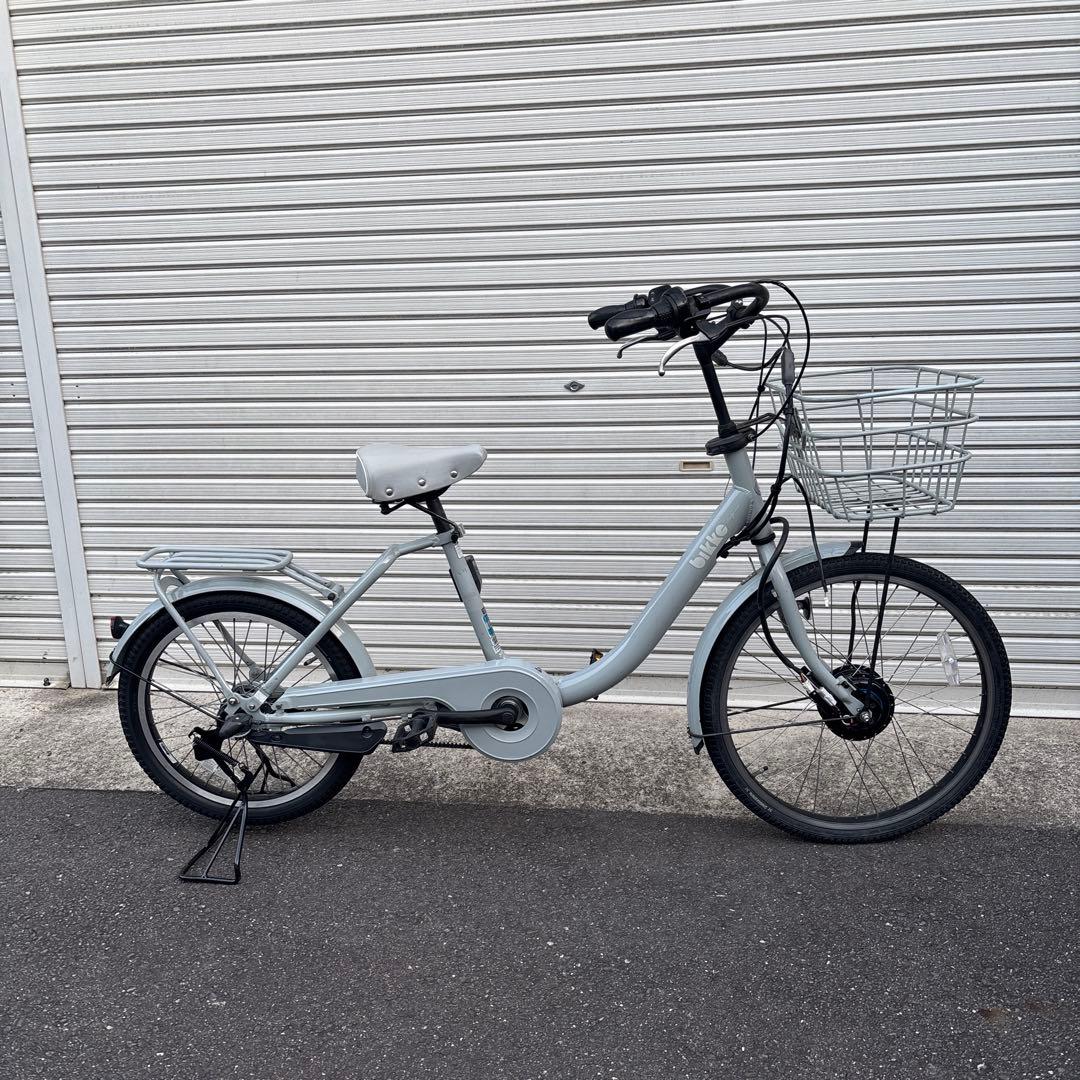 今度の再生はこれ❣️ bikke MOB dd ブルーグレー 子供乗せ自転車