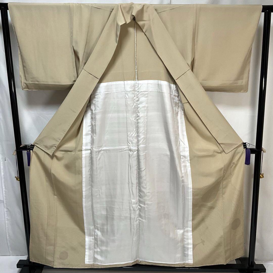 C760正絹 単衣 訪問着 螺鈿 金箔 和楽器 縫い紋 未使用しつけ付