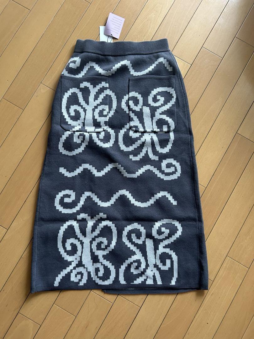 【まさえ】YMYM ワイエムワイエム　someday knit skirt
