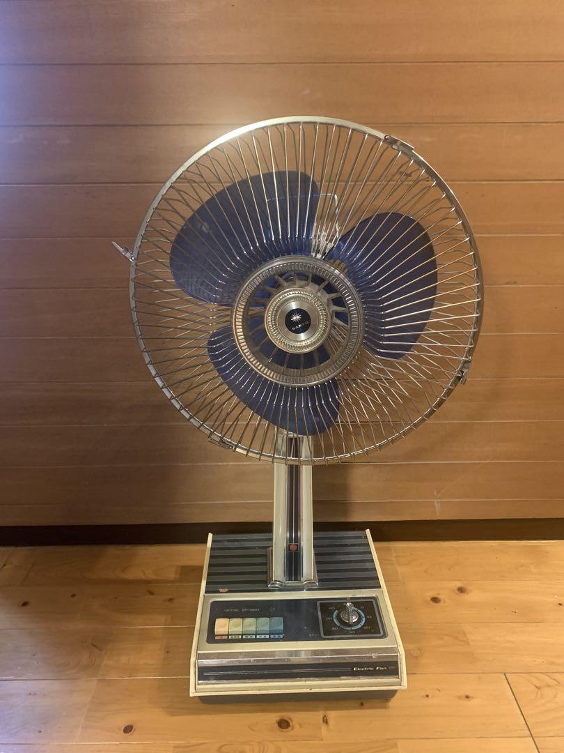 動作品 昭和レトロ サンヨー 扇風機 EF-6BQ