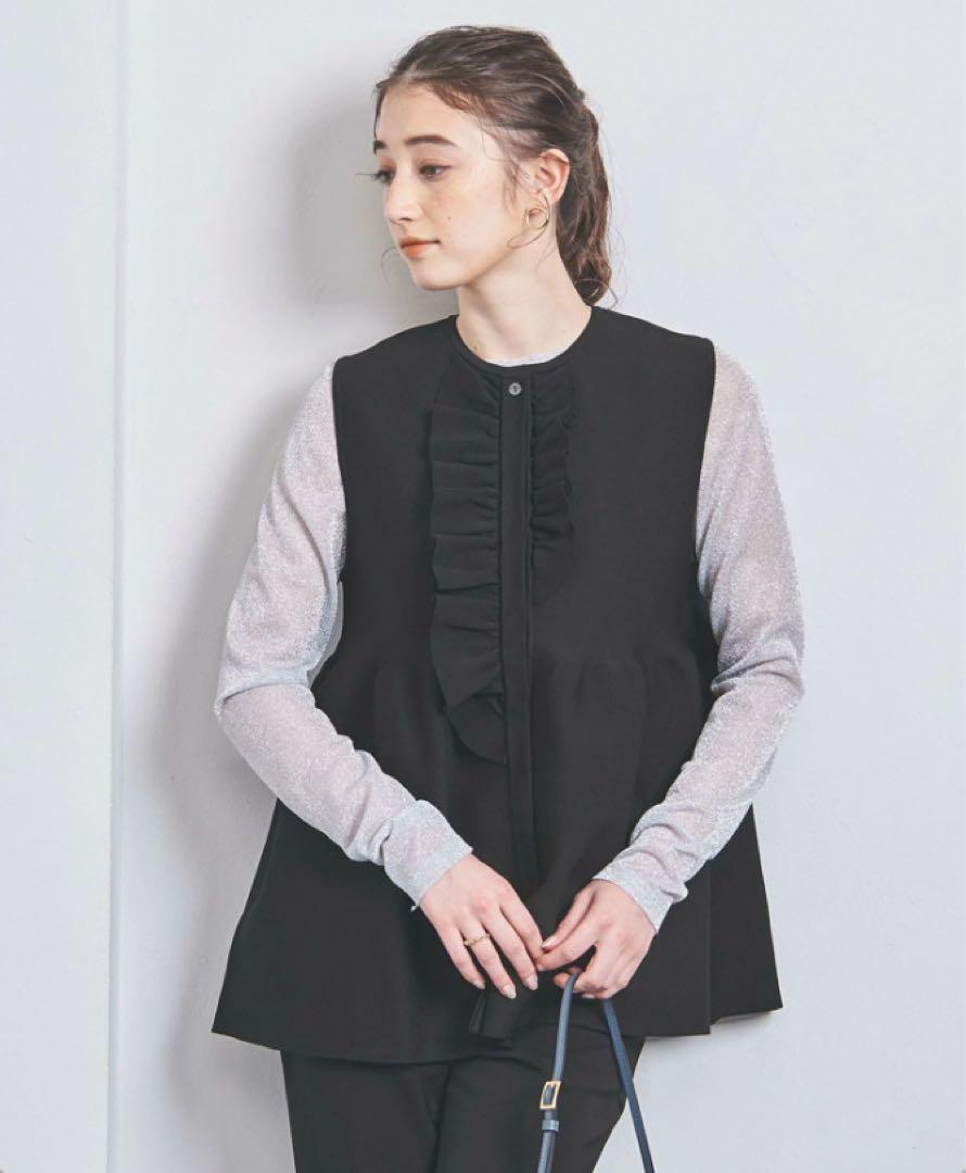 新品　UNITED ARROWS P イレギュラーフリル ベスト