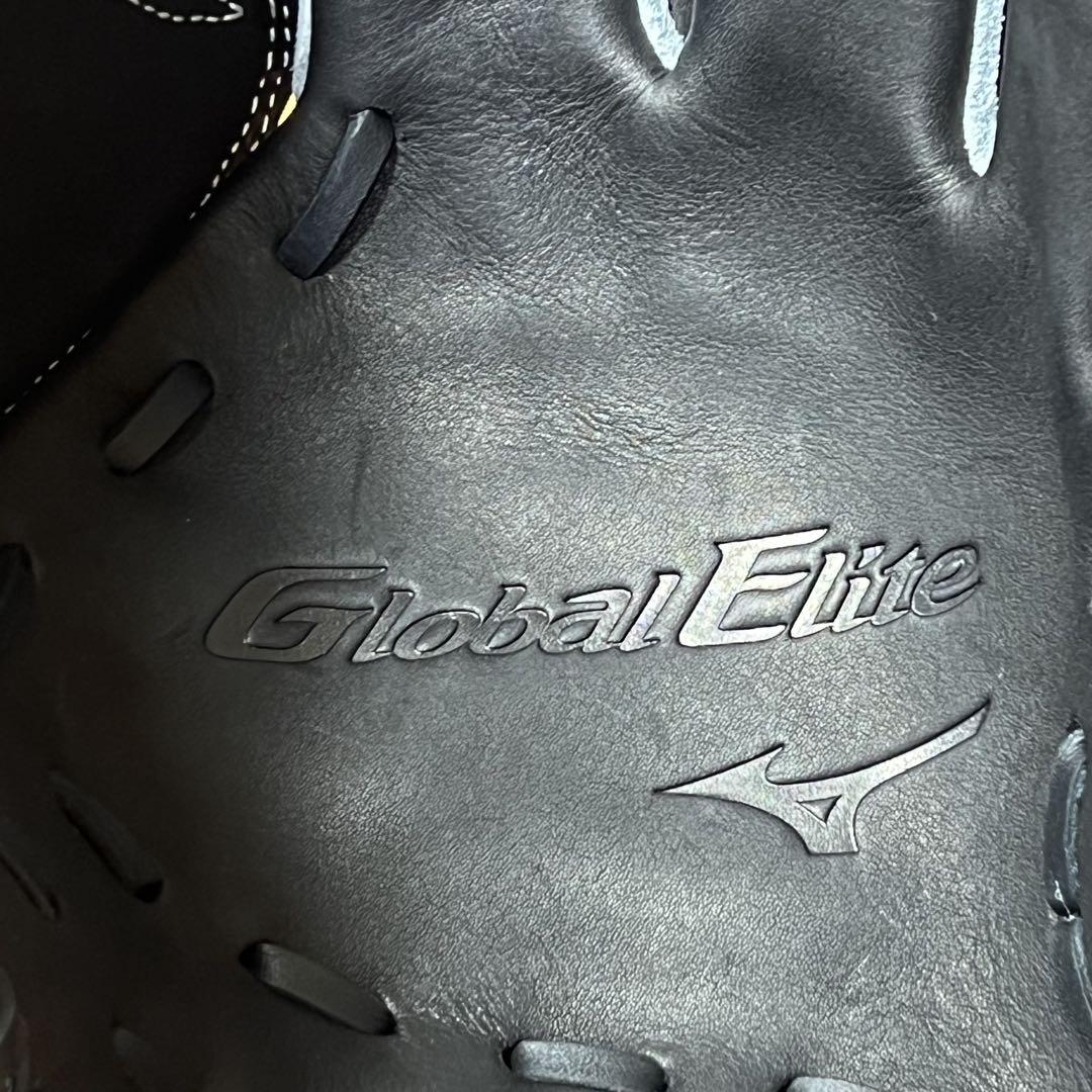 【美品】MIZUNO 軟式 GLOBAL ELITE 投手用　右投げ　野球　黒