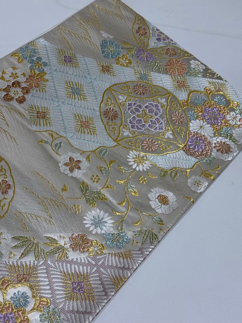 【新品未使用】 ふくい織物 袋帯 西陣織 未仕立て 正絹 フォーマル 式事 16 【新品未使用】 ふくい織物 袋帯 西陣織 未仕立て 正絹 フォーマル 式事 16