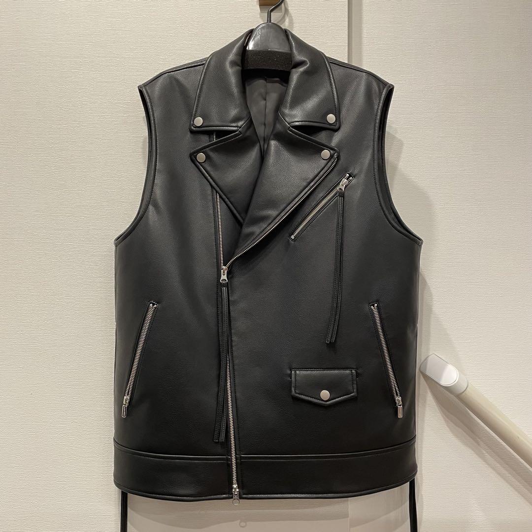 MAISON SPECIAL レザー ライダース ジレ ベスト