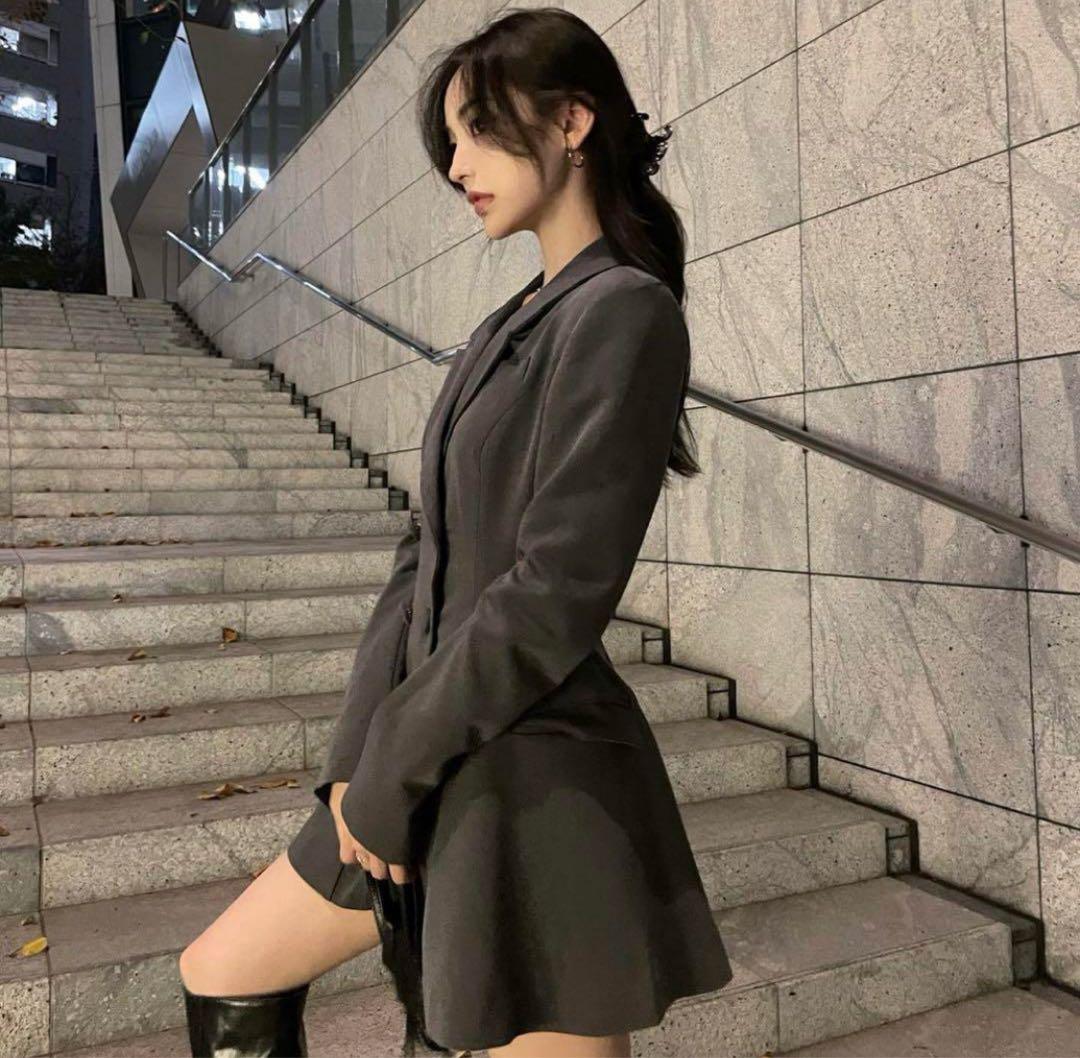 meltthelady thick belt jacket onepiece