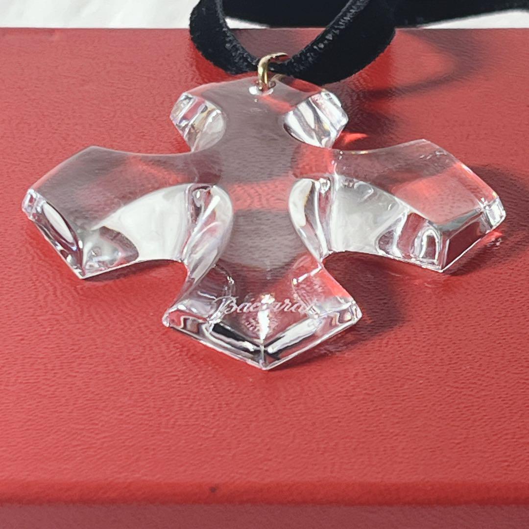 美品 ☆Baccarat☆ ネックレス オクシタン クロス クリスタル クリア Baccarat（バカラ） オクシタン クロスペンダント SV クリア