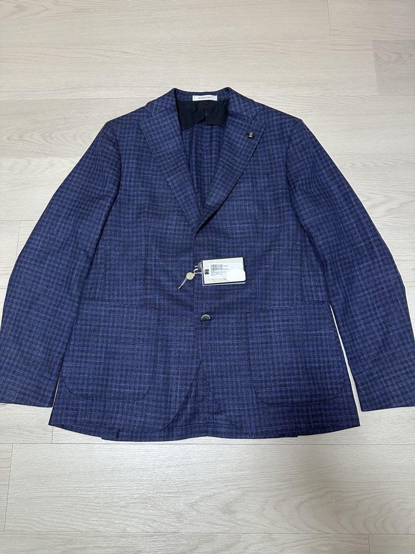 未使用 LATORRE ラトーレ ウールシルクジャケット 50 ブルー系