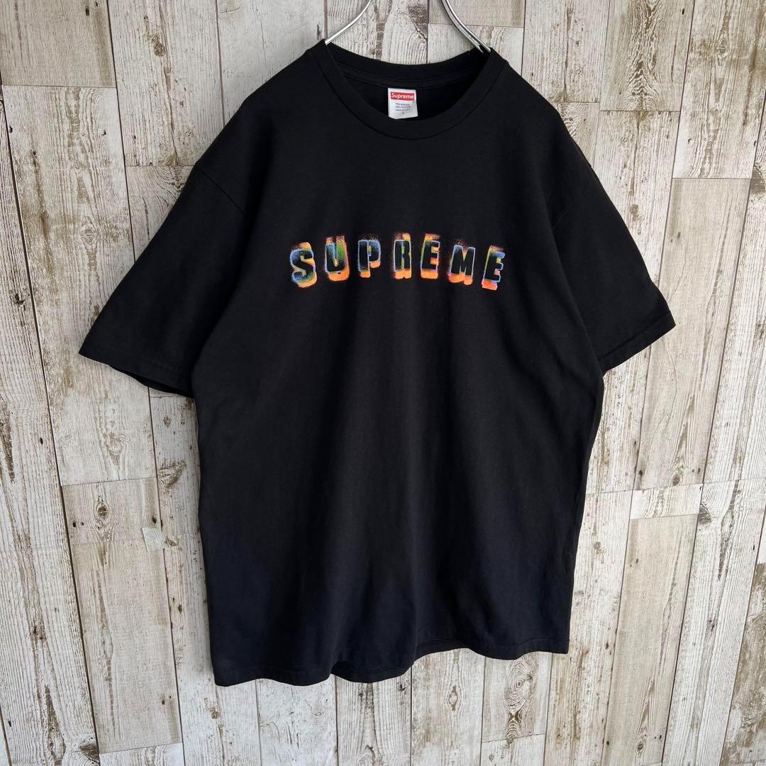 3259 U【人気モデル】シュプリーム☆センターアーチロゴ Ｔシャツ ブラック 3259 U【人気モデル】シュプリーム☆センターアーチロゴ T