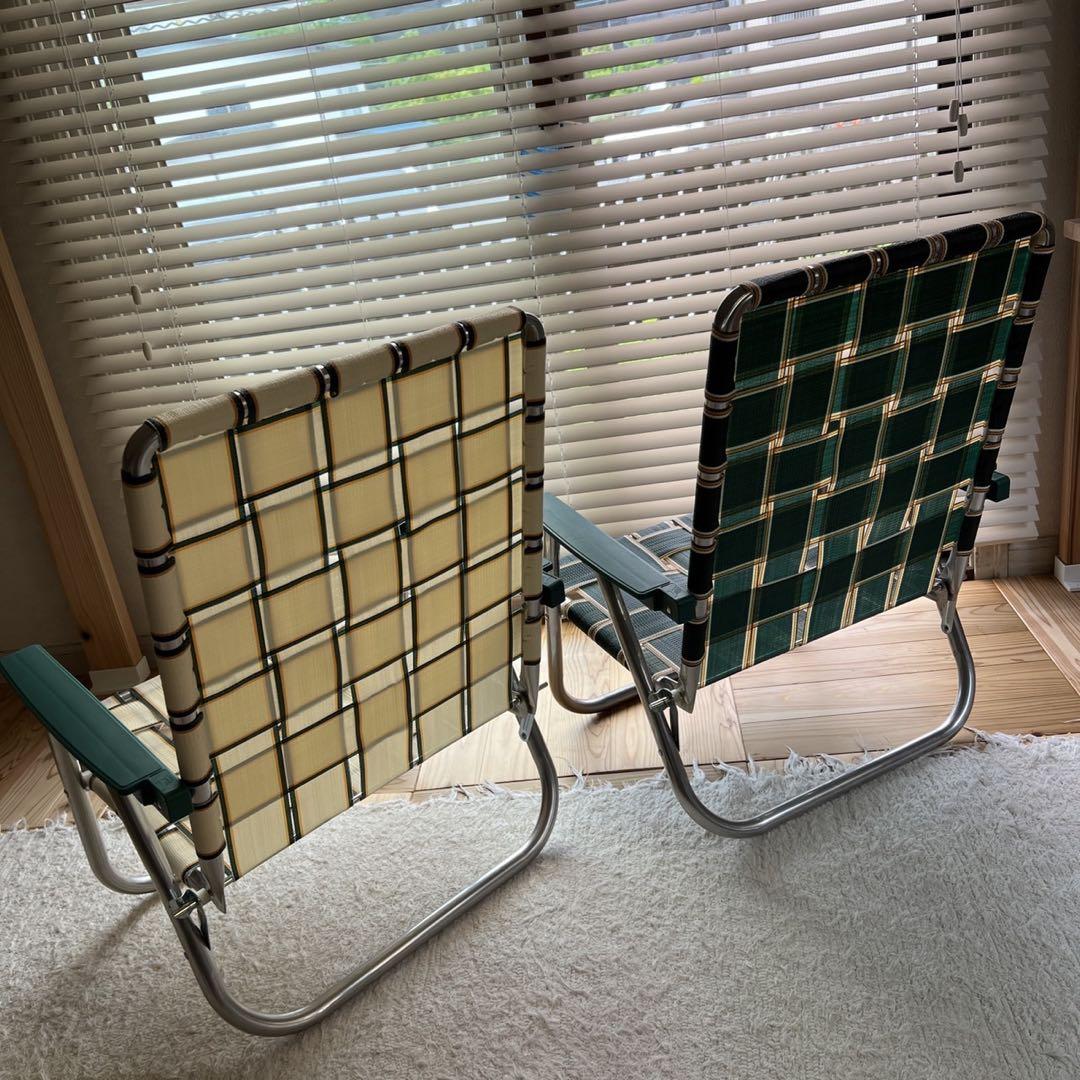 【USA製】Lawn Chair ローンチェア　ロータイプ　ハイバック　セット売