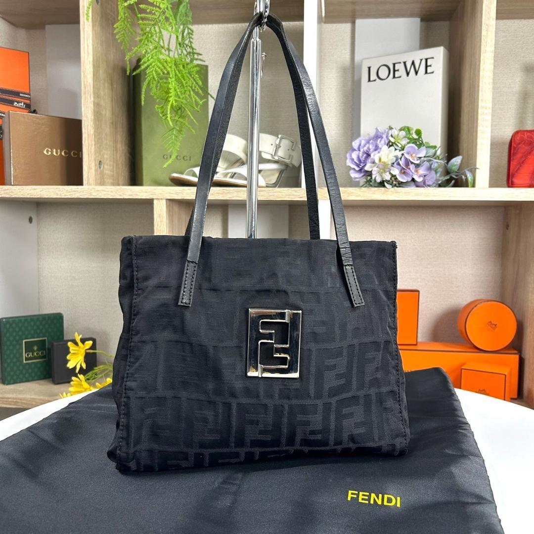 希少 FENDI ズッカ柄 FF金具 ハンドバッグ ヴィンテージ