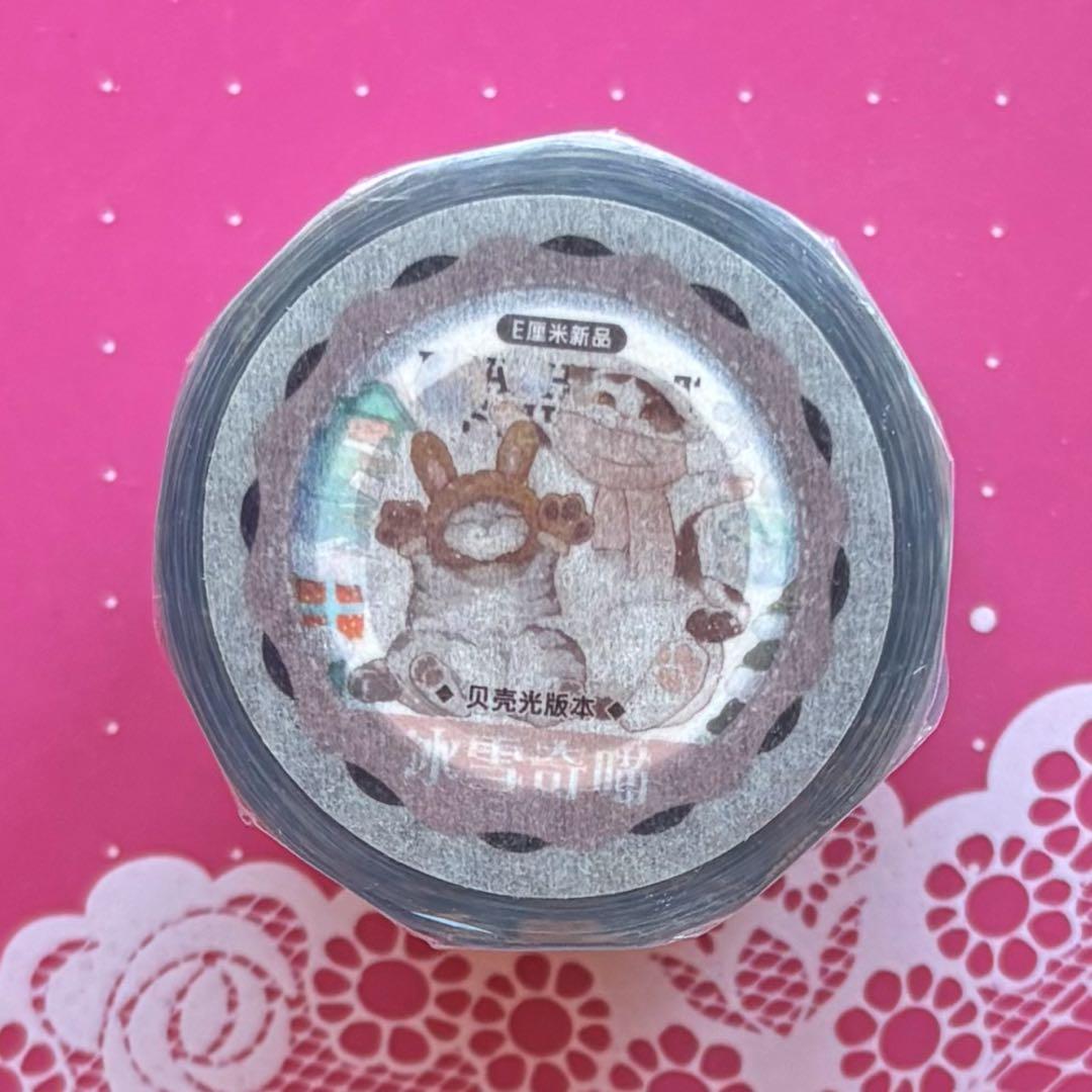 贝壳光 6cm×10m 冰雪奇喵 海外マスキングテープ