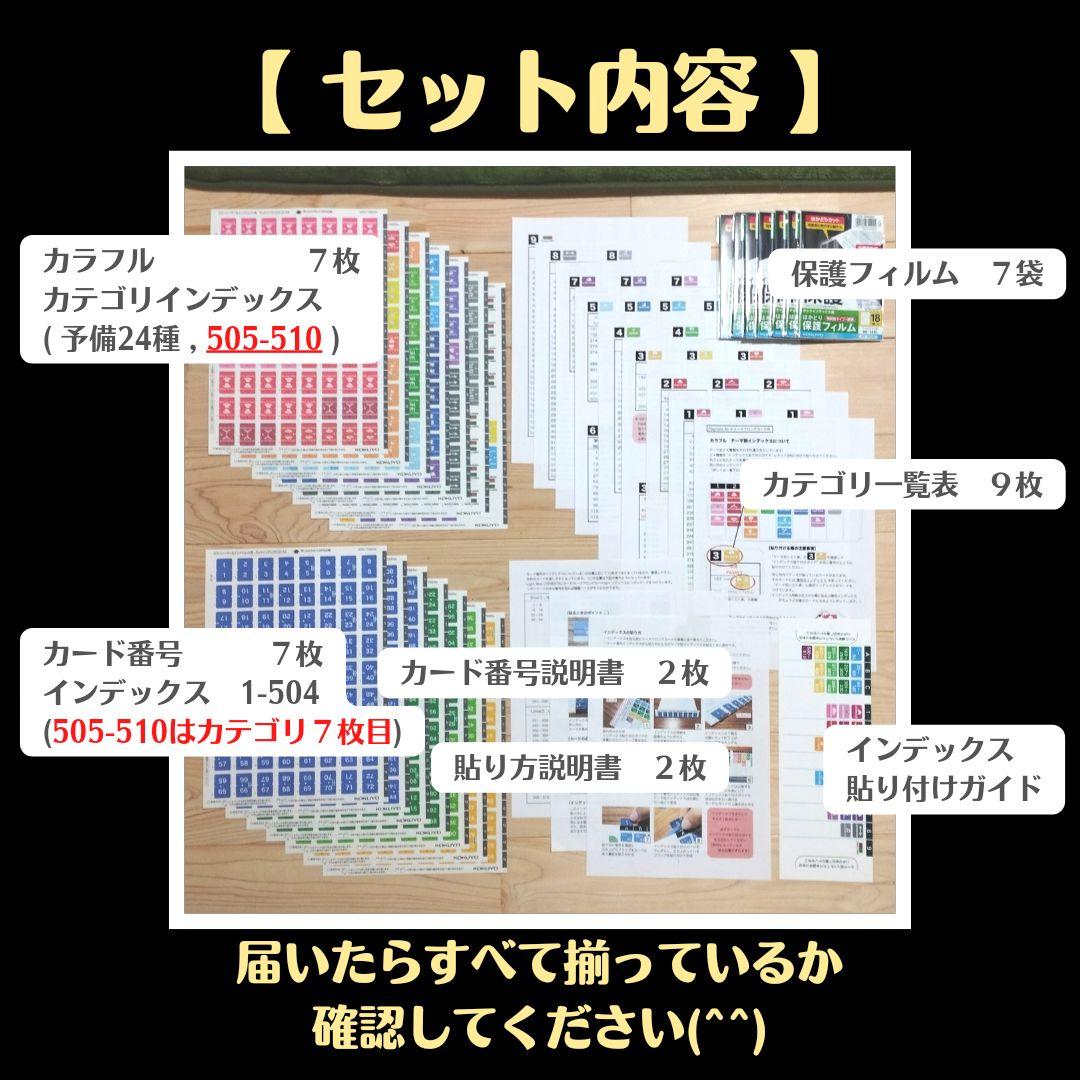 インデックスセット　保護フィルム カラフルカテゴリ dwe　tac インデックスセット 保護フィルム カラフルカテゴリ dwe tac