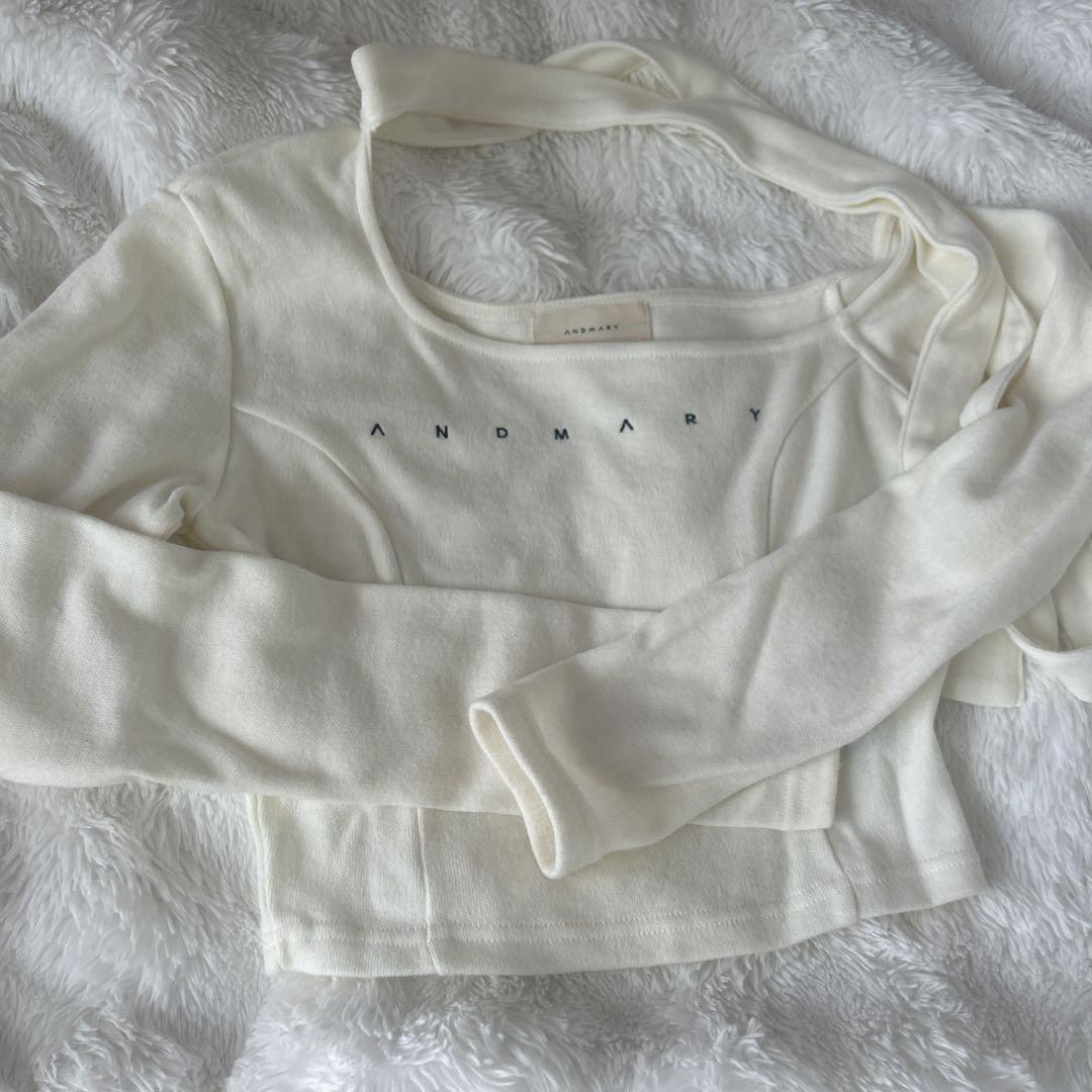 トップス ANDMARY ribbon oneshoulder tops