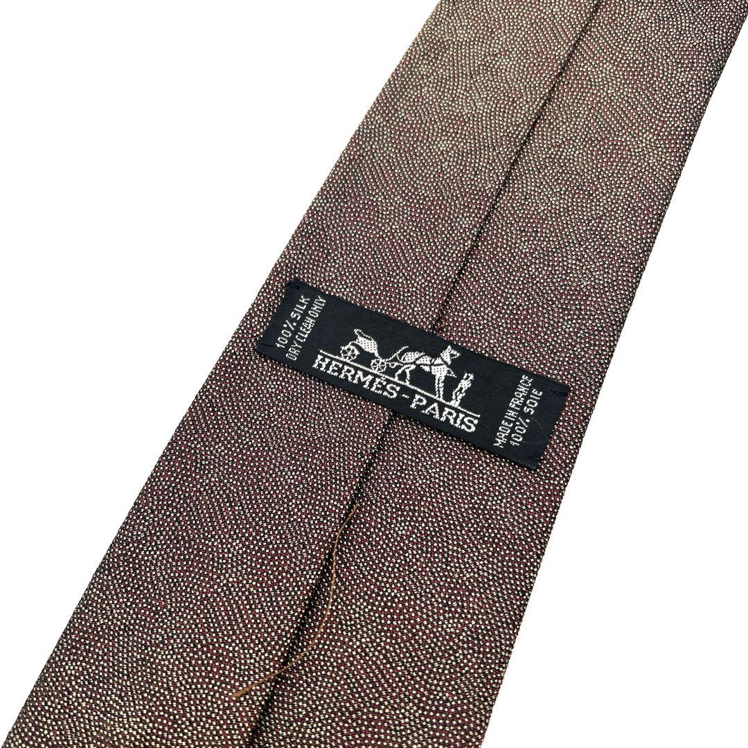 美品】 HERMES エルメス ネクタイ シルク100% 総柄 小物