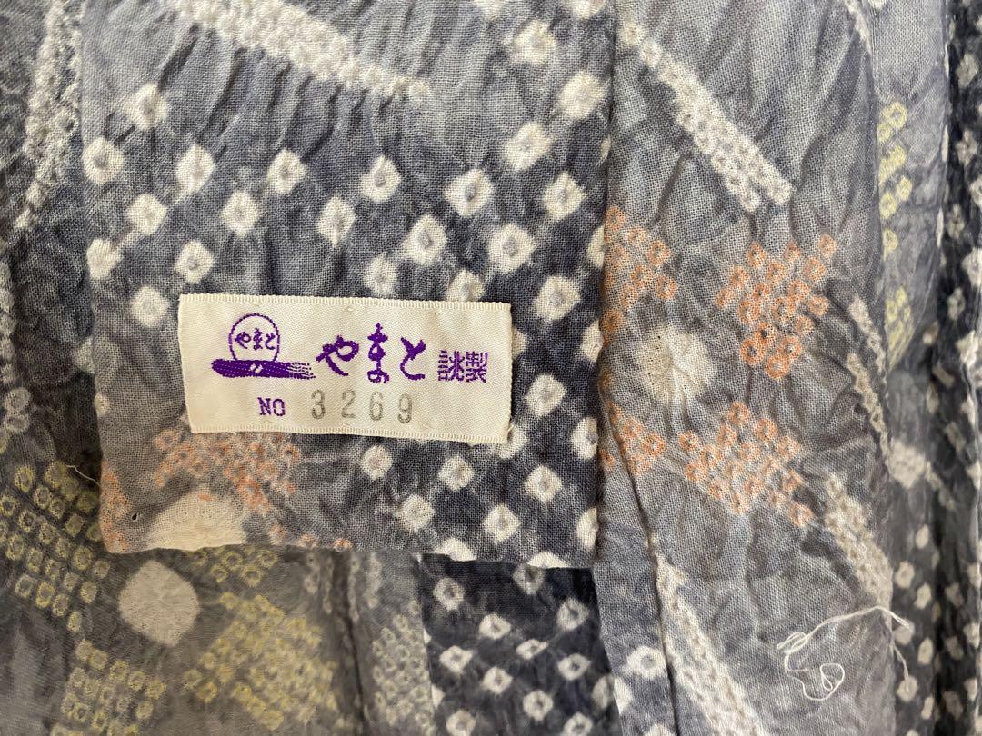 木綿絞り浴衣☆裄丈64着丈153